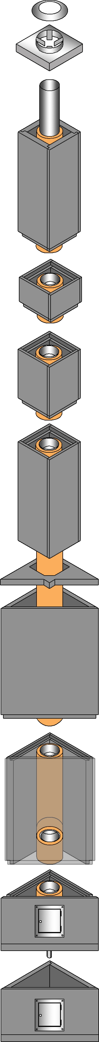 Skizze Leichtbauschornstein